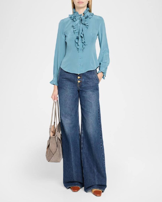 UJ Catroux Long Sleeve Silk Blouse - Image 12