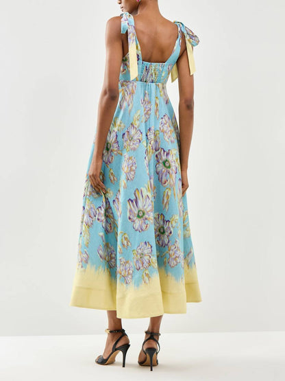 ALM Jerry Ballet Linen Midi Dress