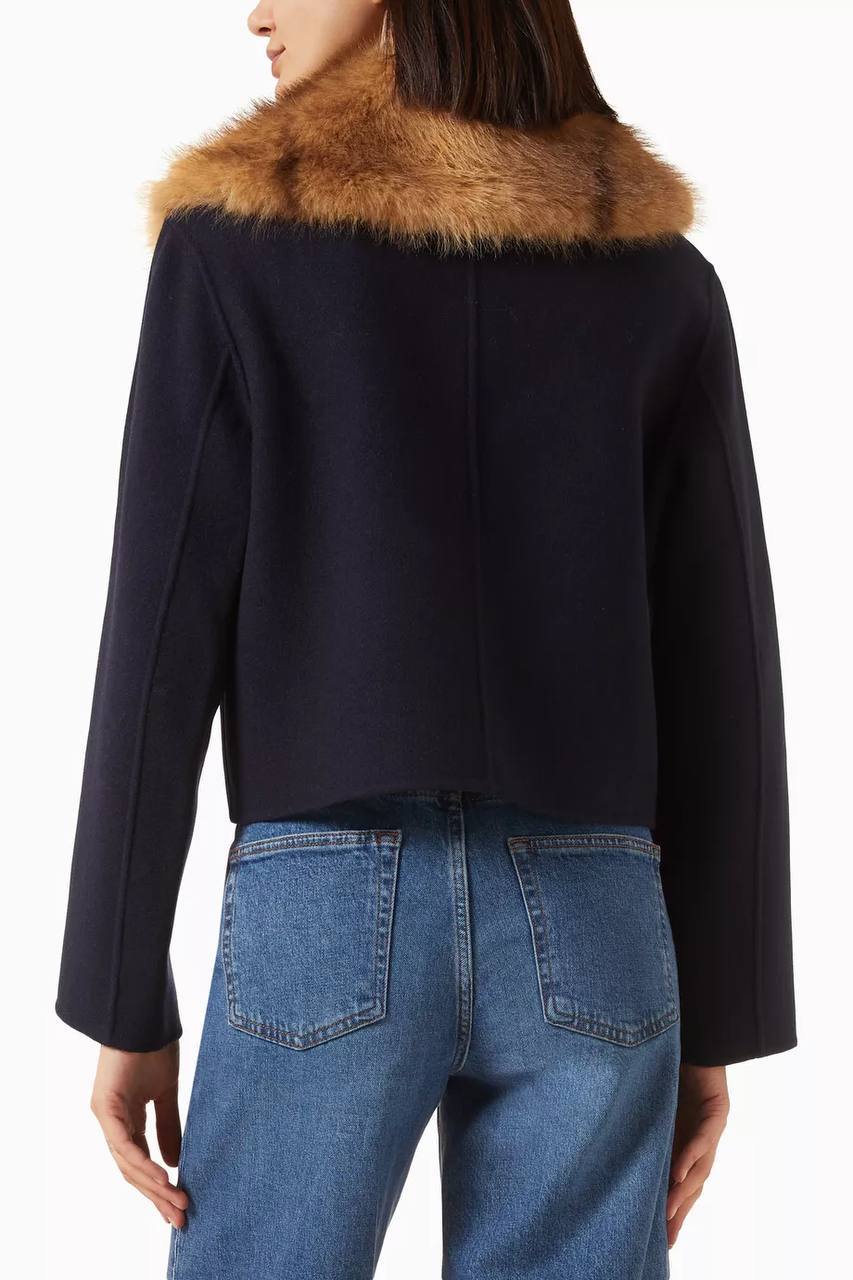 Short Double-Faced Wool Coat