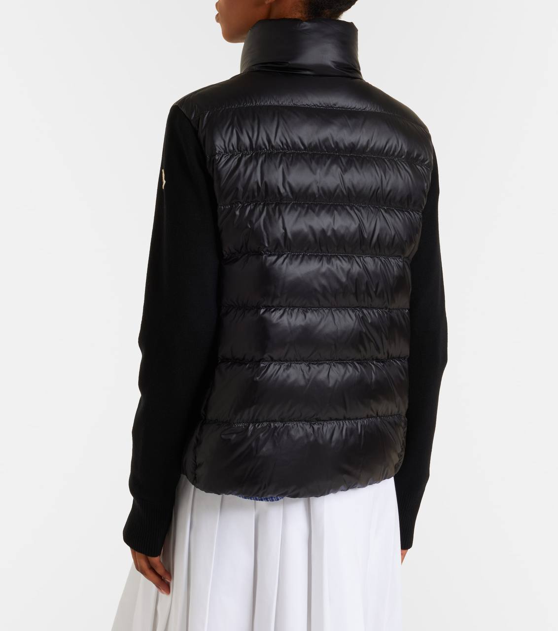 MC Quilted Puffer Jacket with Knit Sleeves