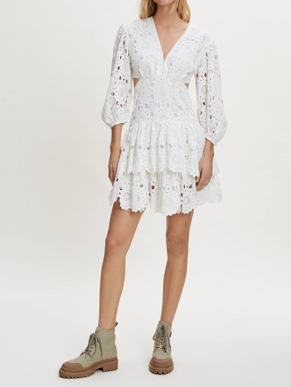 MJ Rivajia Embroidered Side Cutout Dress