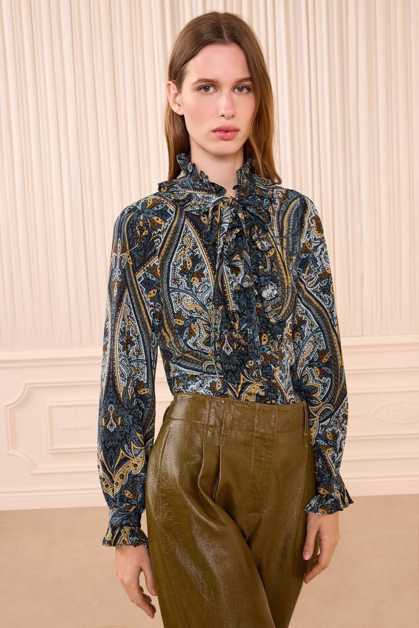 UJ Catroux Long Sleeve Silk Blouse - Image 8