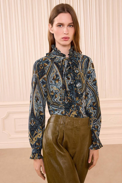 UJ Catroux Long Sleeve Silk Blouse - Image 8