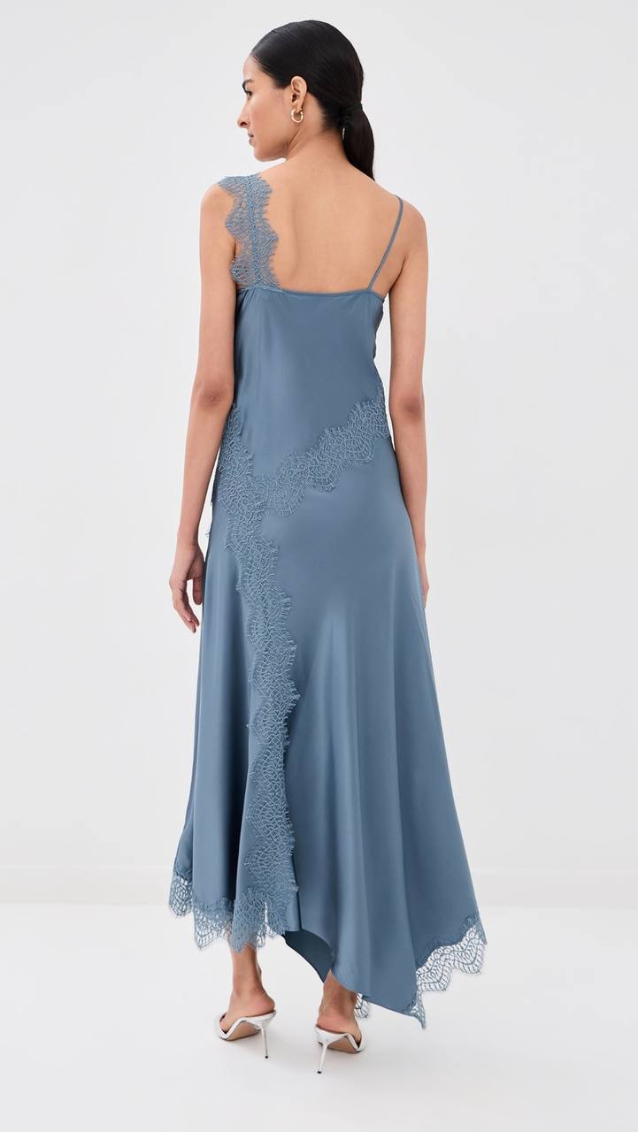 VB Vernon Lace Maxi Dress in Blue Steel