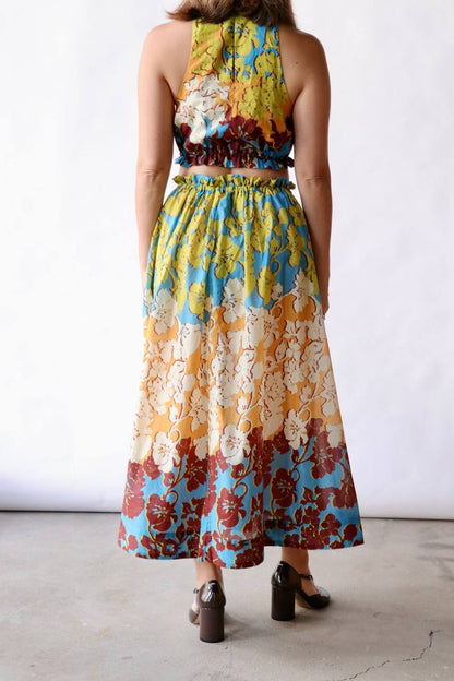ALM Splice Crop Top | Midi Skirt