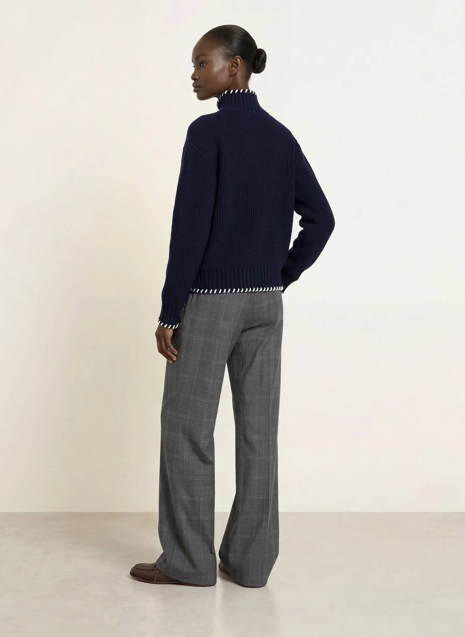 Wool Jumper with Braided Details