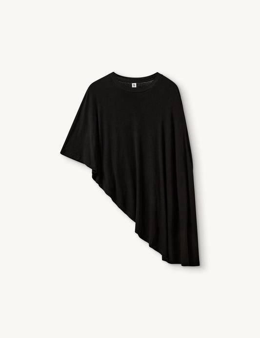 Breanna Asymmetric Cape Top | Knot Maxi Skirt | Lyocell-wool blend Set