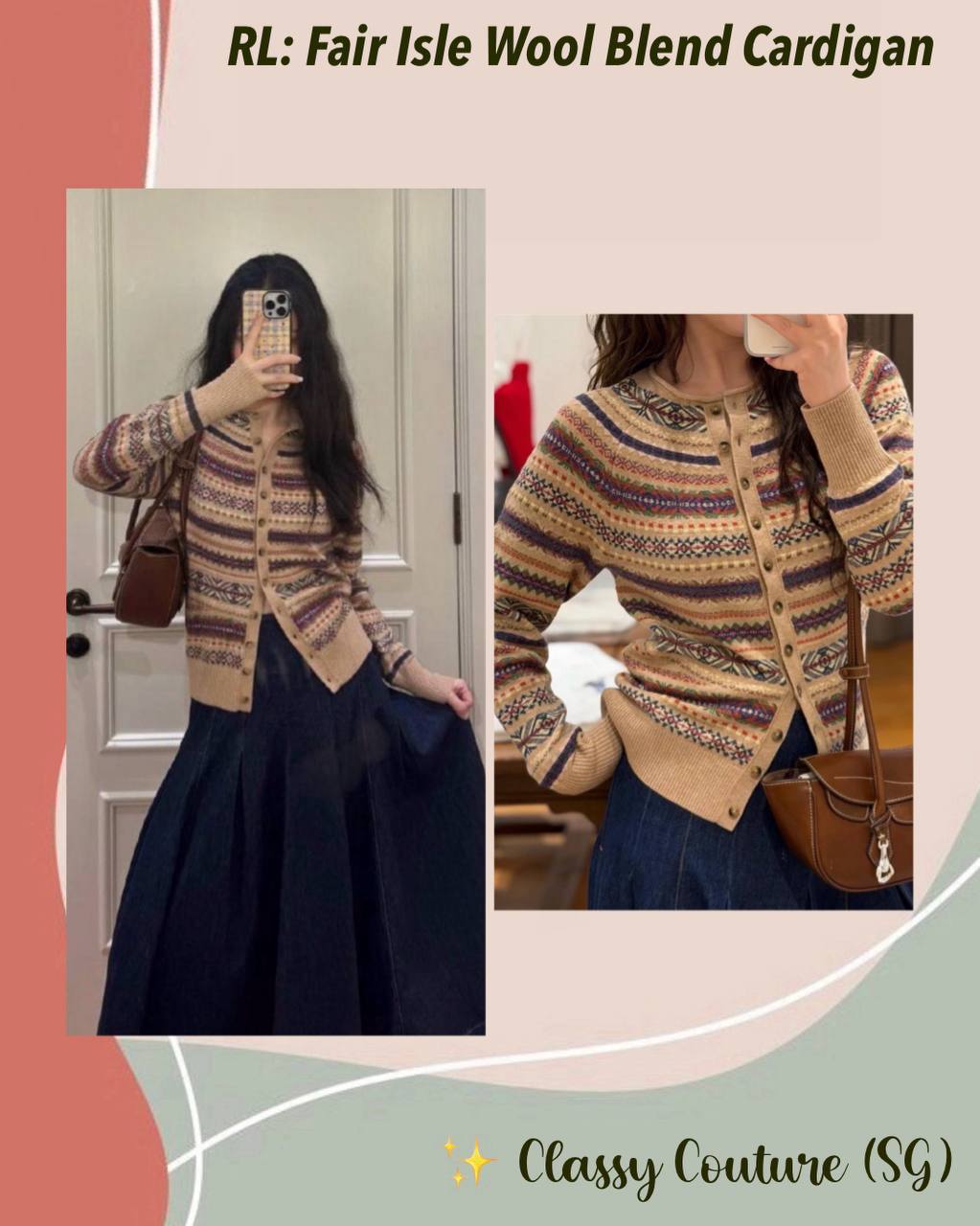 RL Fair Isle Wool Blend Cardigan