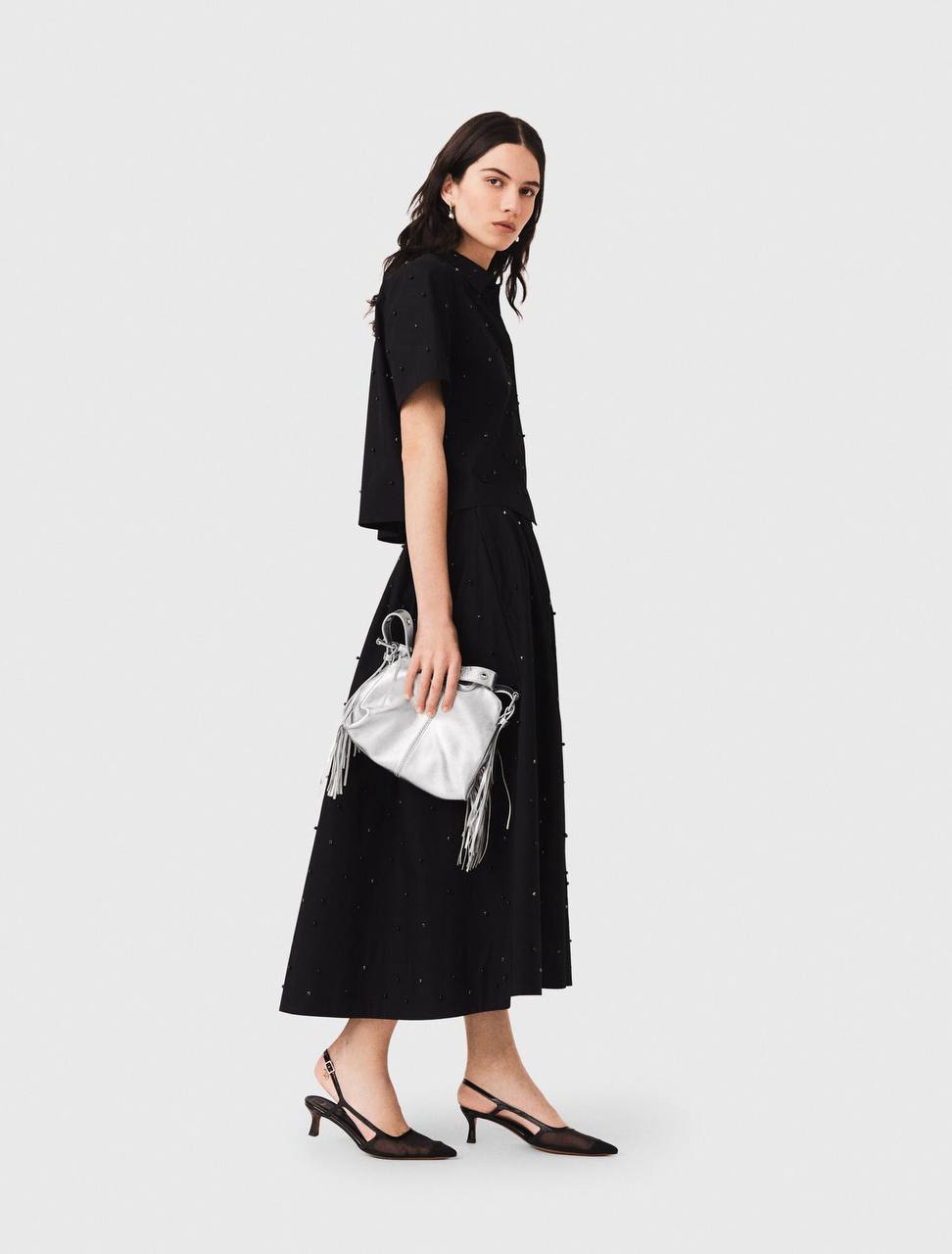 MJ Embellished Shirt | Skirt in Cotton