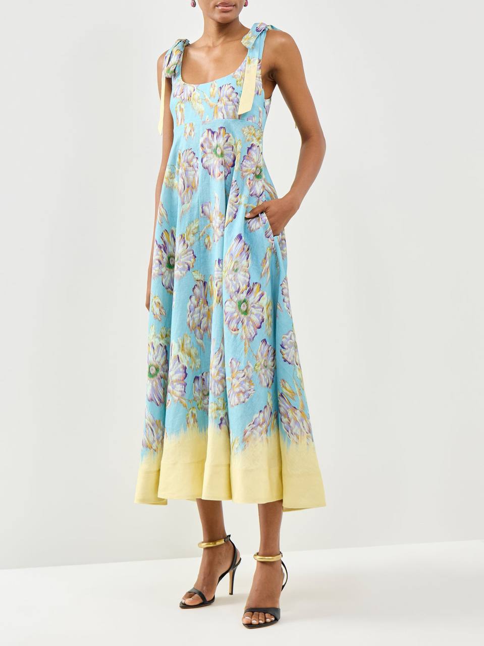 ALM Jerry Ballet Linen Midi Dress