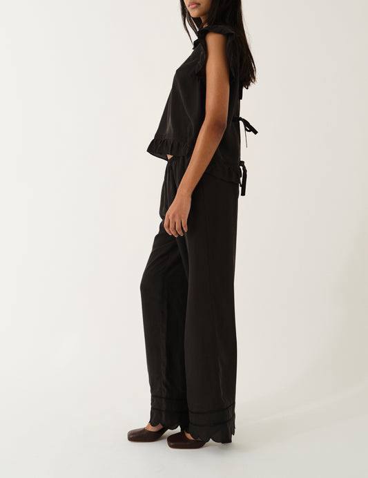 TG Darling Scalloped-Edge Side-Tie Trousers
