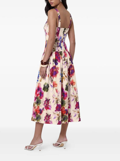 NC Makenna Drop Waist Corset Midi Dress