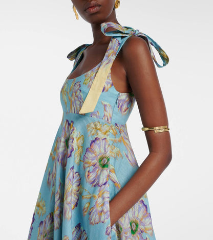 ALM Jerry Ballet Linen Midi Dress