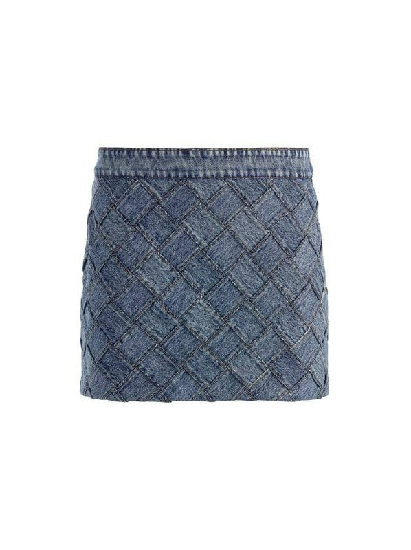 AO Rubi Woven Denim Micro Skirt in Indigo