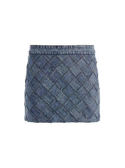 AO Rubi Woven Denim Micro Skirt in Indigo