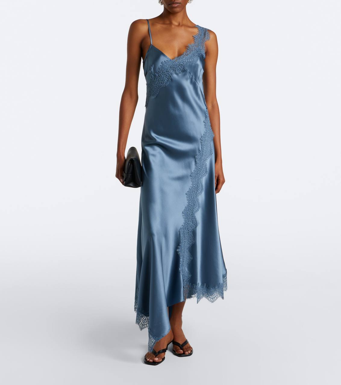 VB Vernon Lace Maxi Dress in Blue Steel