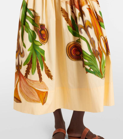 UJ Aniline Printed Cotton Midi Dress Shirtdress