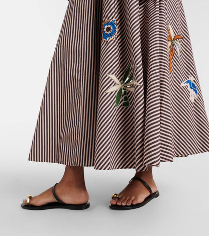 ALM Sirocco Embroidered Halter Top | Skirt