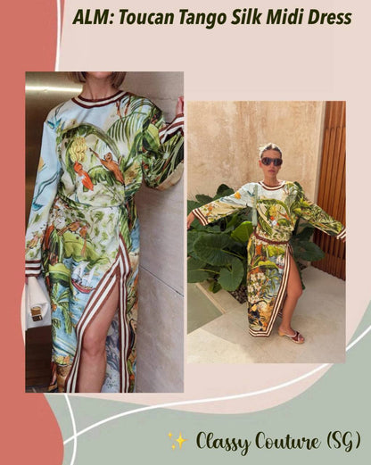 ALM Toucan Tango Silk Midi Dress