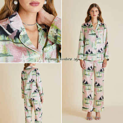 OVH Lila Silk Satin Pyjamas Set