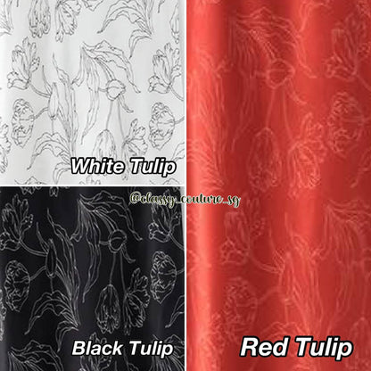 SL 90s Slip Midi Dress Tulip: White | Black | Red