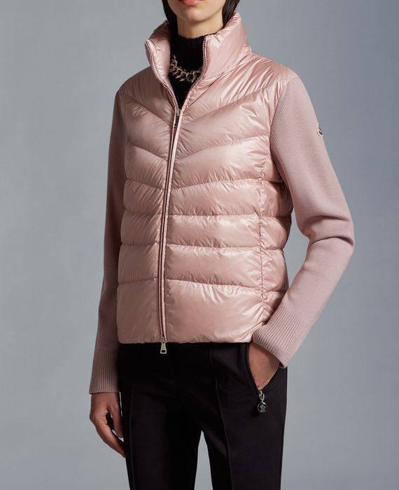 MC Quilted Puffer Jacket with Knit Sleeves