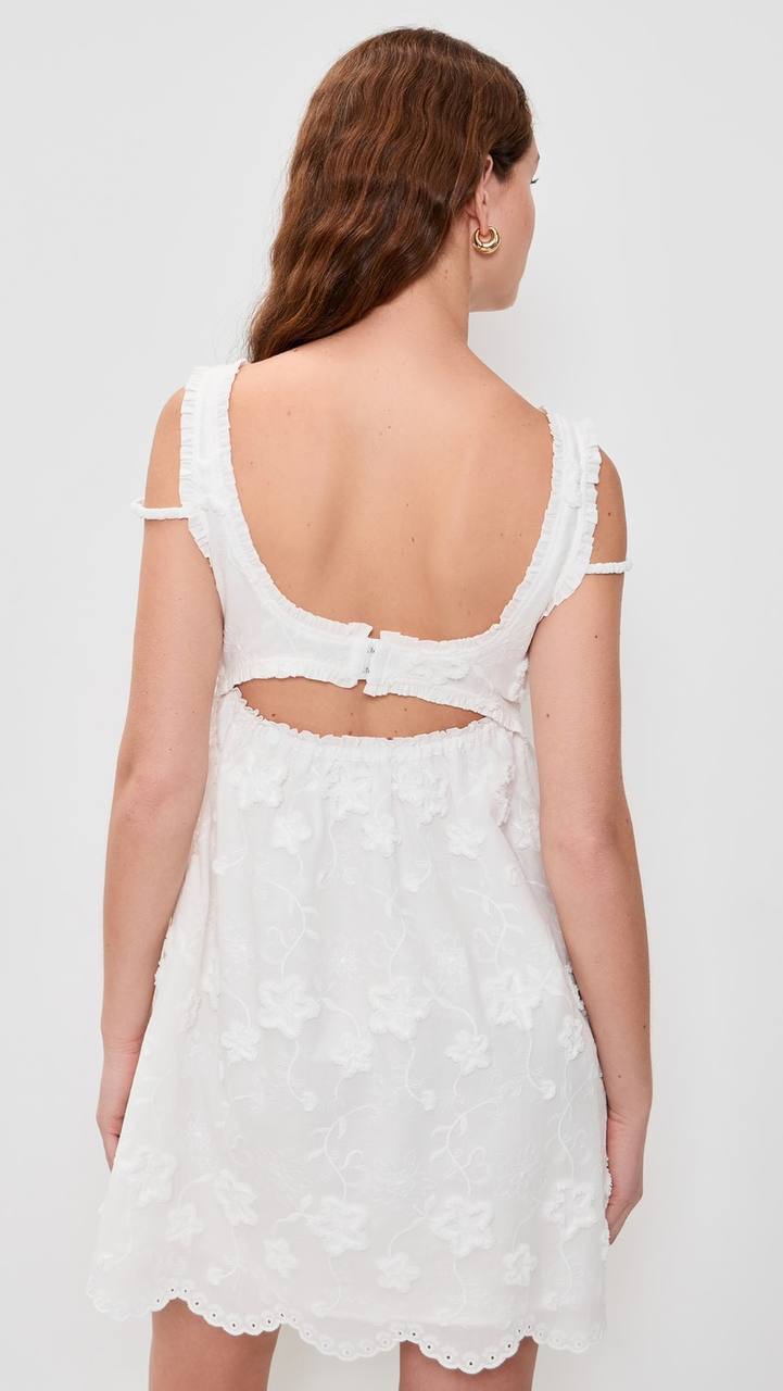 TG Fleur Embroidered Cotton Mini Dress