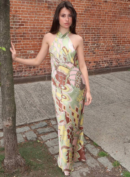 RX Maura Printed Halterneck Dress