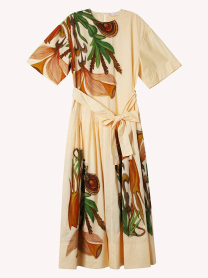 UJ Aniline Printed Cotton Midi Dress Shirtdress