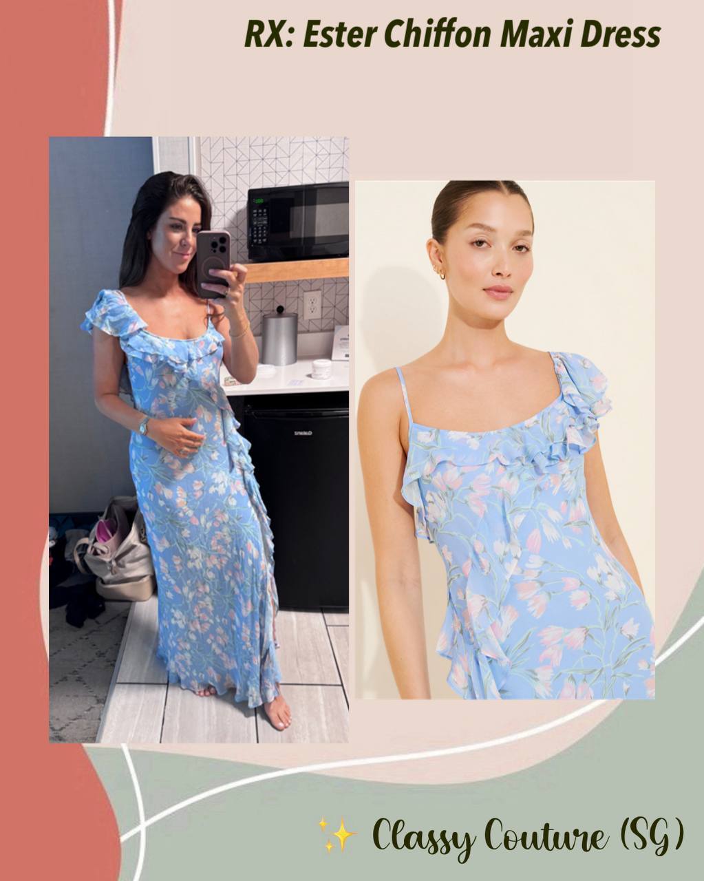 RX Ester Chiffon Maxi Dress