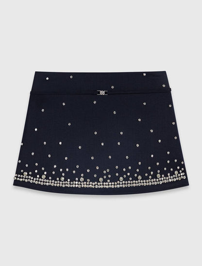 MJ Rhinestone Embellished Shirt Shorts