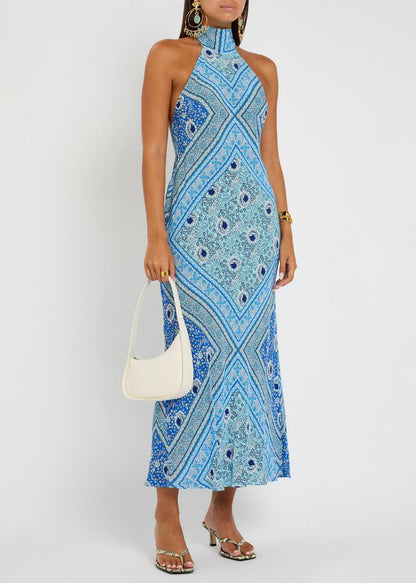 RX Maura Printed Halterneck Dress
