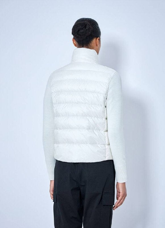 MC Quilted Puffer Jacket with Knit Sleeves
