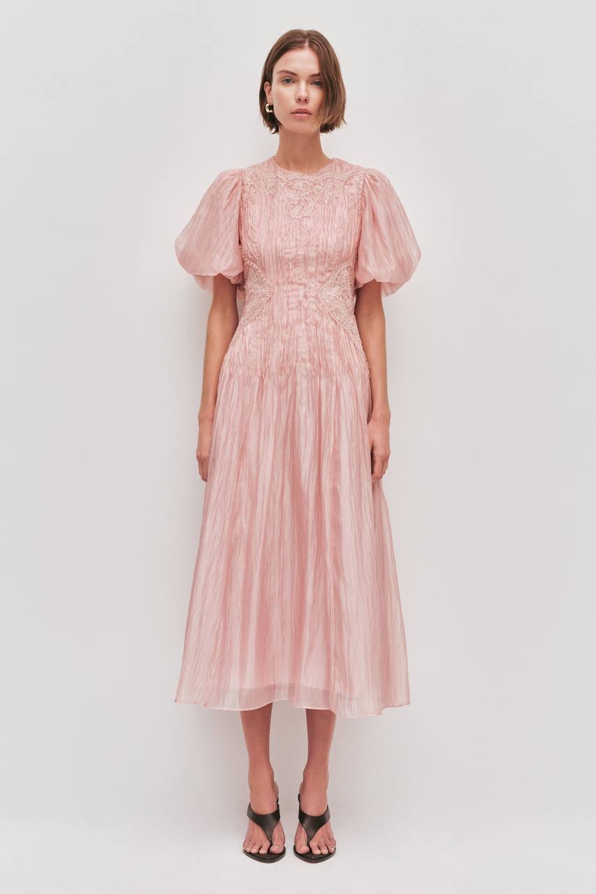 AJ Ophelia Lace Midi Dress