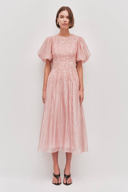 AJ Ophelia Lace Midi Dress