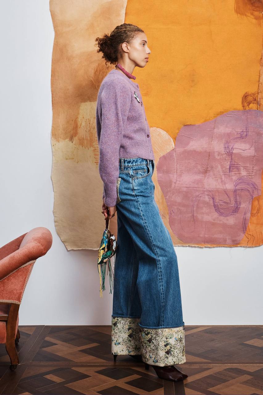 ALM Reggie Lilac Wool Cropped Cardigan