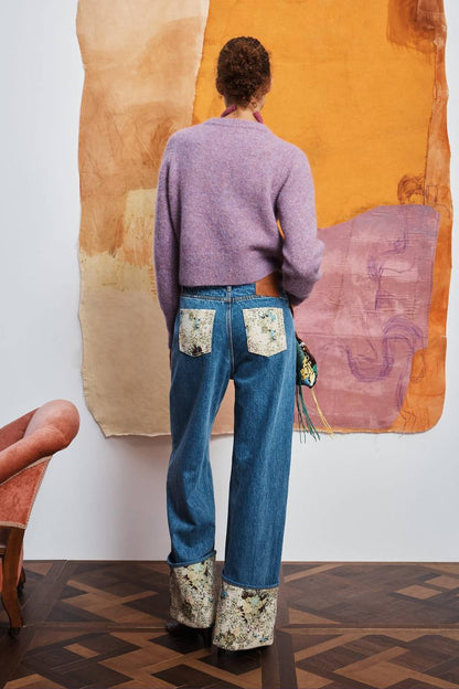 ALM Reggie Lilac Wool Cropped Cardigan