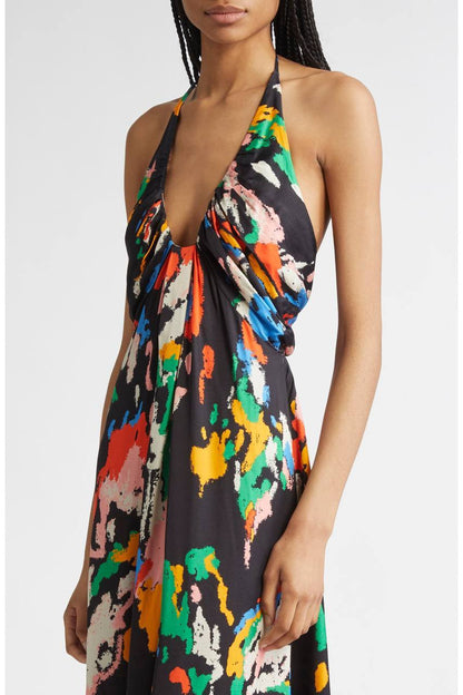 ALC AI Print Halter Gown