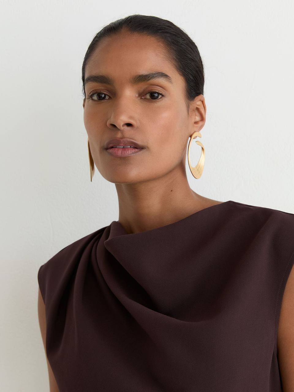 RS Camilla Gathered-Detail Draped Midi Dress
