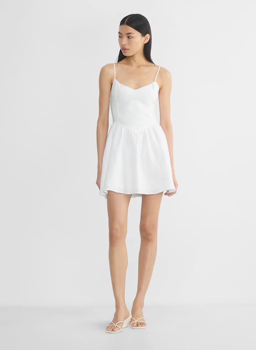 3 Colors! ARZ Influence Linen Mini Dress