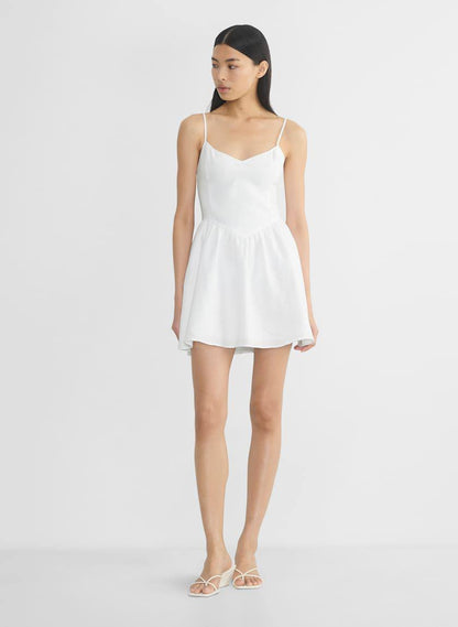 3 Colors! ARZ Influence Linen Mini Dress