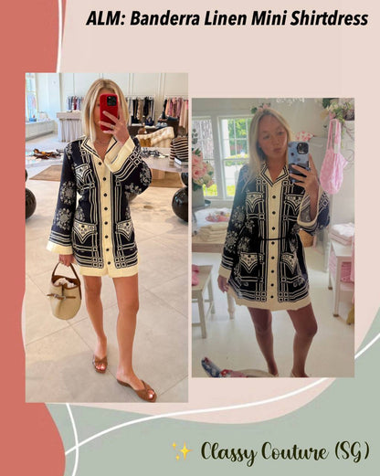 ALM Bandera Linen Mini Shirtdress
