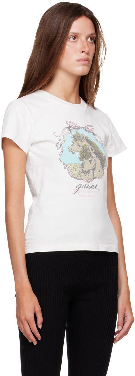GN: White Qixi Basic Cotton Jersey Baby Fit T-Shirt