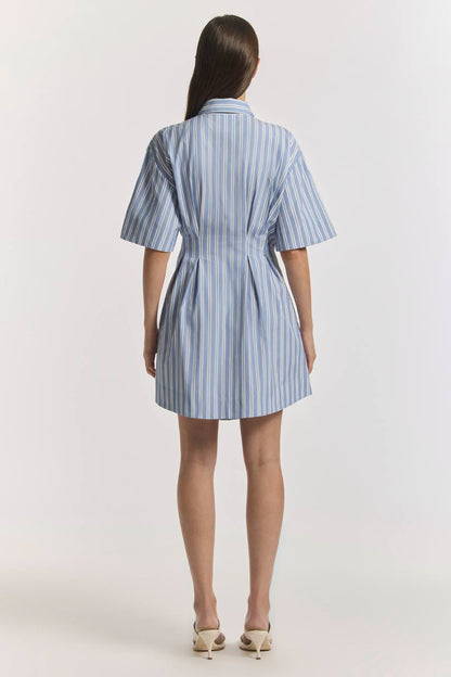 VW Peaches Mist Stripe Cotton Mini Dress Shirtdress