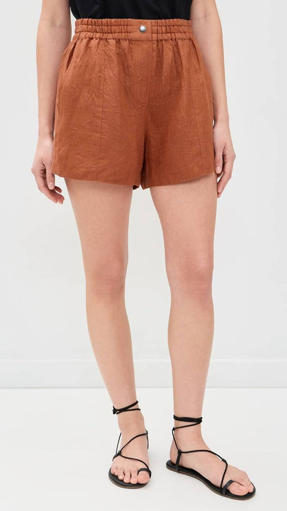 AA: Godet Linen Tank | Mar Shorts in Harissa