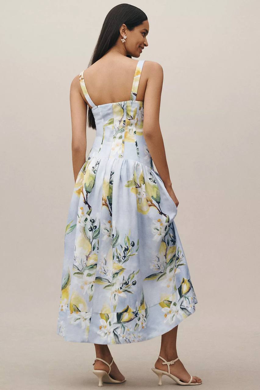 NC Makenna Drop Waist Corset Midi Dress