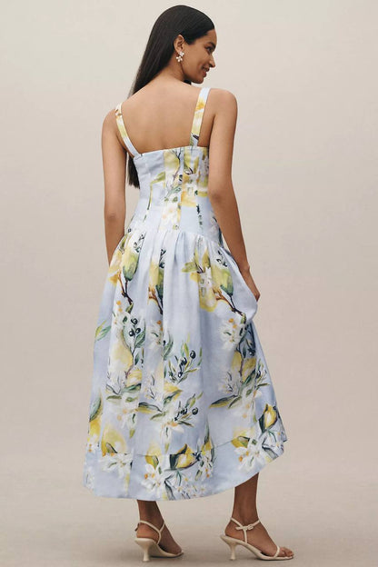 NC Makenna Drop Waist Corset Midi Dress