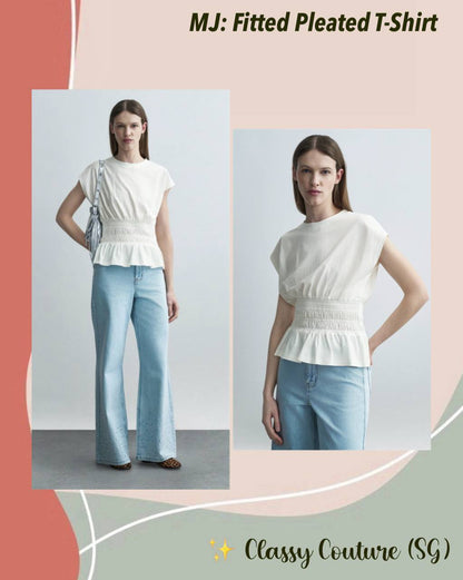 MJ Fitted Pleated T-Shirt