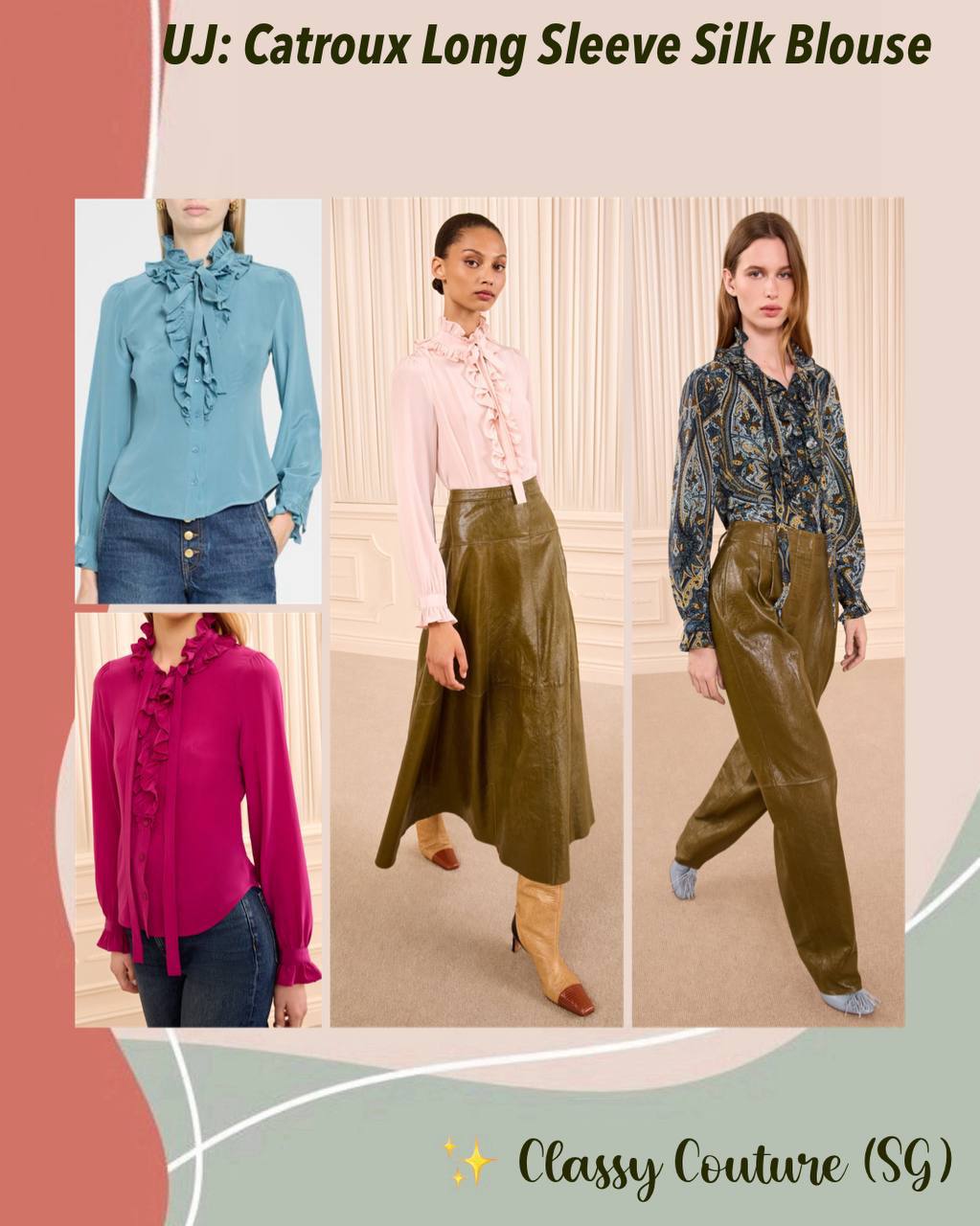 UJ Catroux Long Sleeve Silk Blouse - Image 1