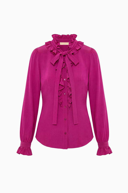 UJ Catroux Long Sleeve Silk Blouse - Image 20